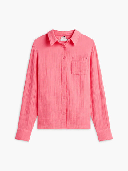 Tommy Hilfiger Gauze Roll-Tab Pocket Shirt
