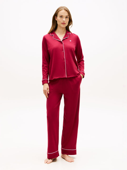 Tommy Hilfiger Long Sleeve Shirt & Pant Sleep Set
