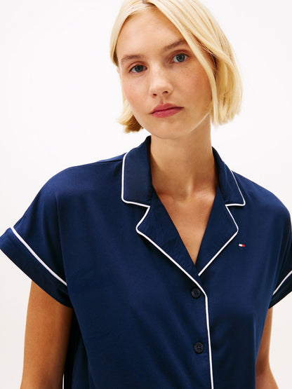 Tommy Hilfiger Contrast Trim Shirt & Short Sleep Set