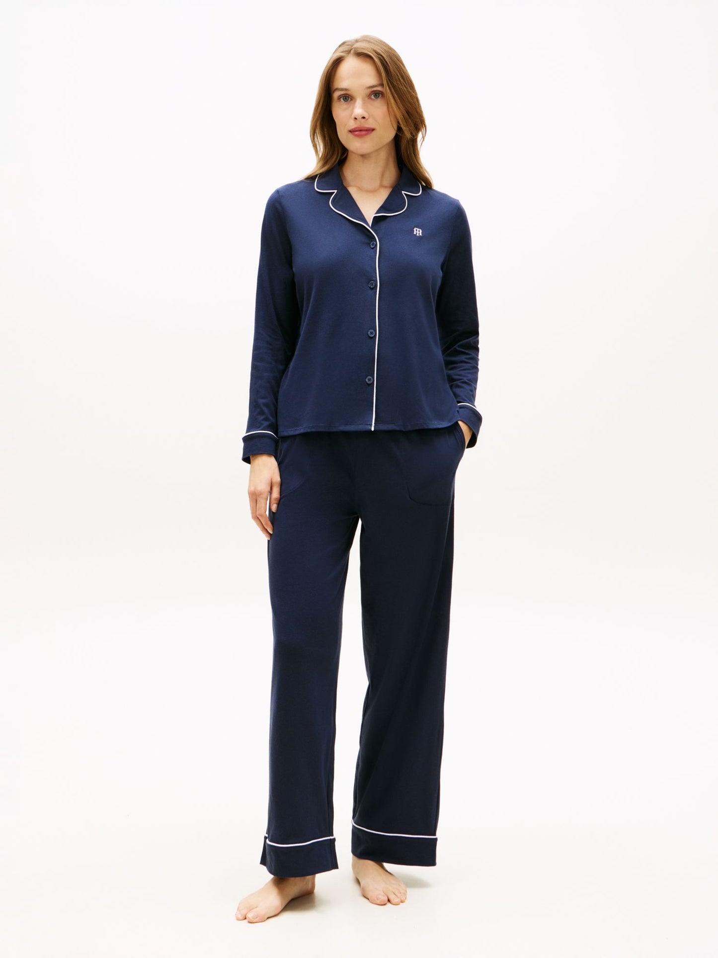 Tommy Hilfiger Long Sleeve Shirt & Pant Sleep Set