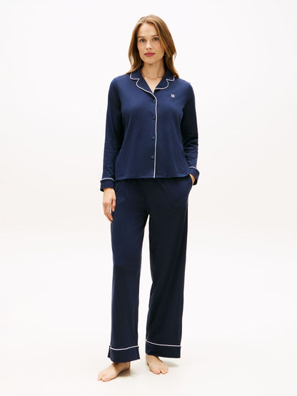 Tommy Hilfiger Long Sleeve Shirt & Pant Sleep Set
