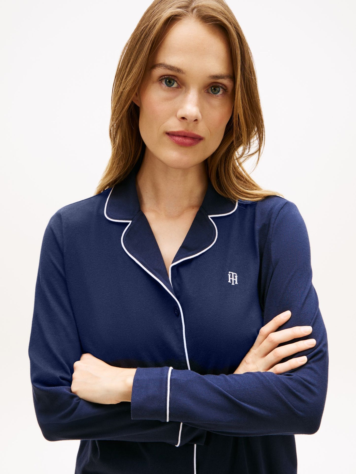Tommy Hilfiger Long Sleeve Shirt & Pant Sleep Set