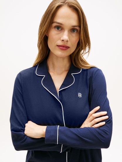 Tommy Hilfiger Long Sleeve Shirt & Pant Sleep Set