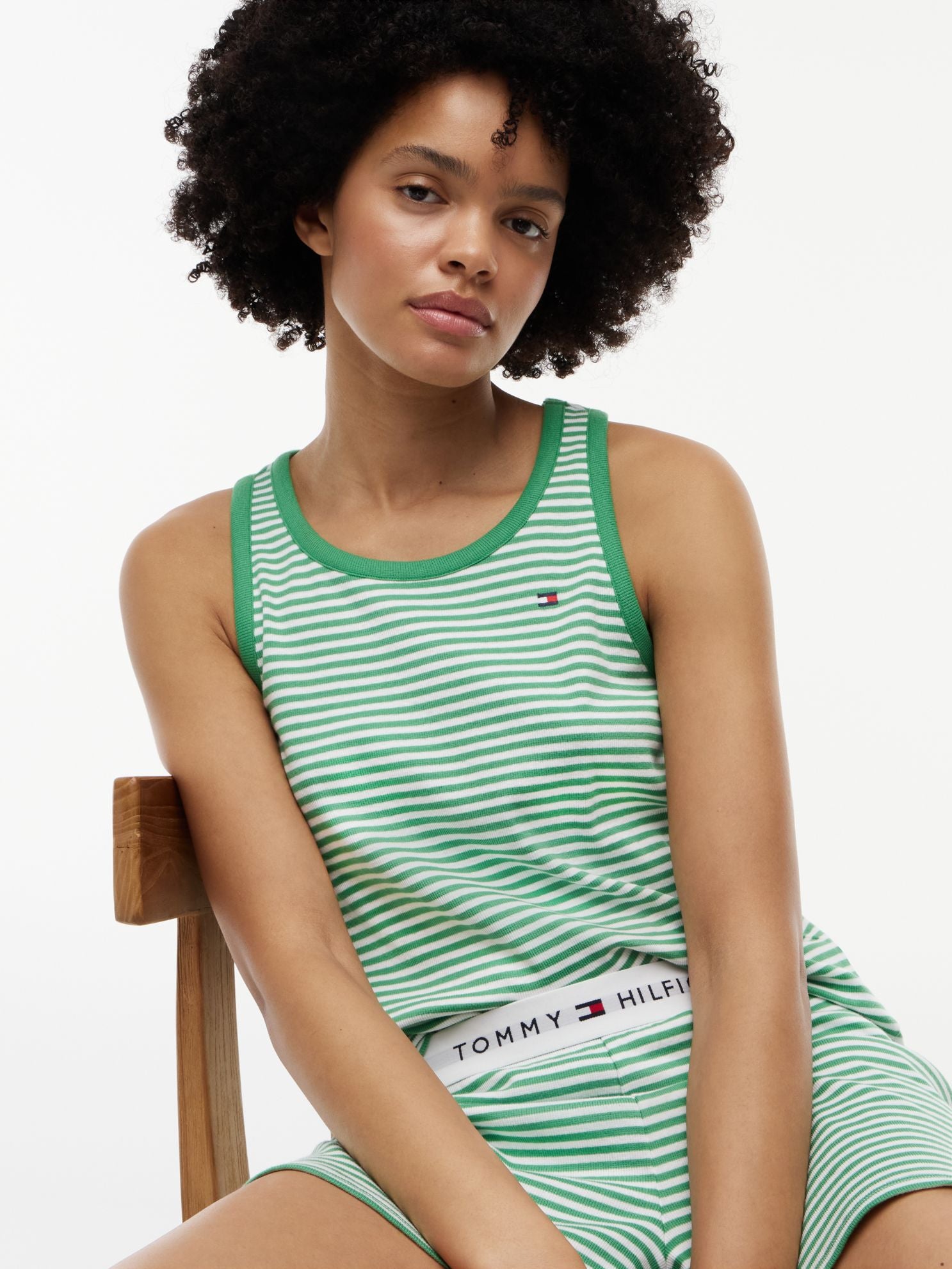 Tommy Hilfiger Striped Tank Top & Short Sleep Set
