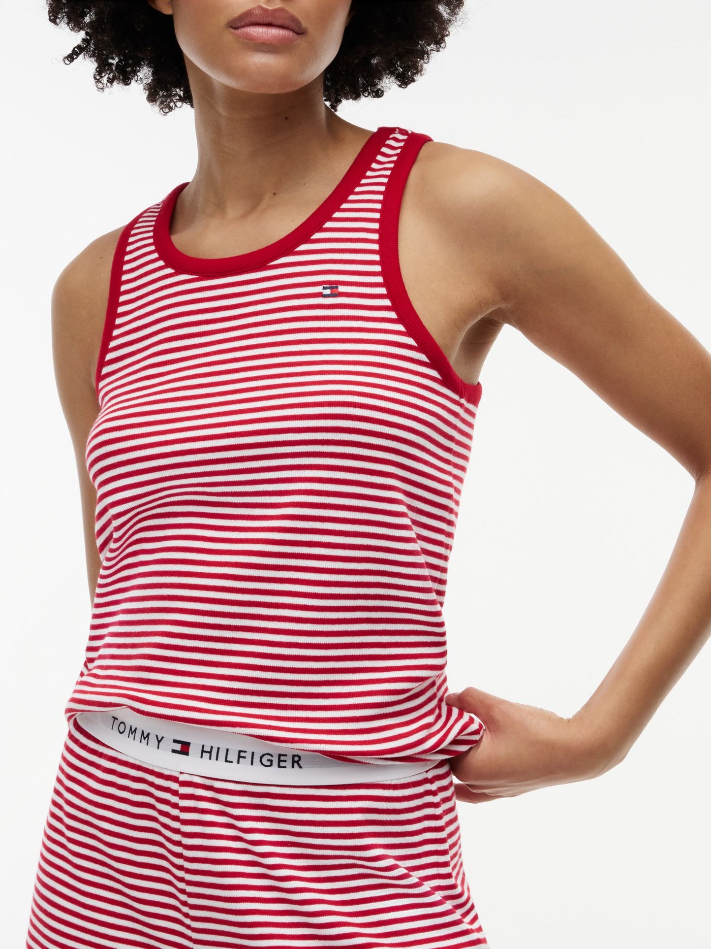 Tommy Hilfiger Striped Tank Top & Short Sleep Set