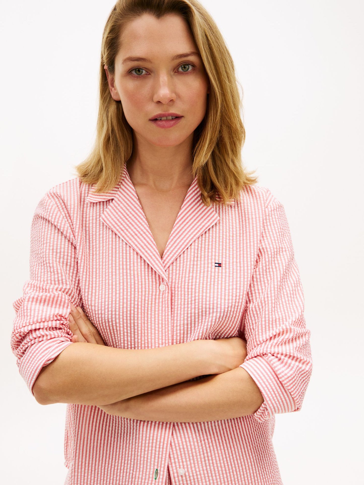 Tommy Hilfiger Stripe Seersucker Sleep Shirt