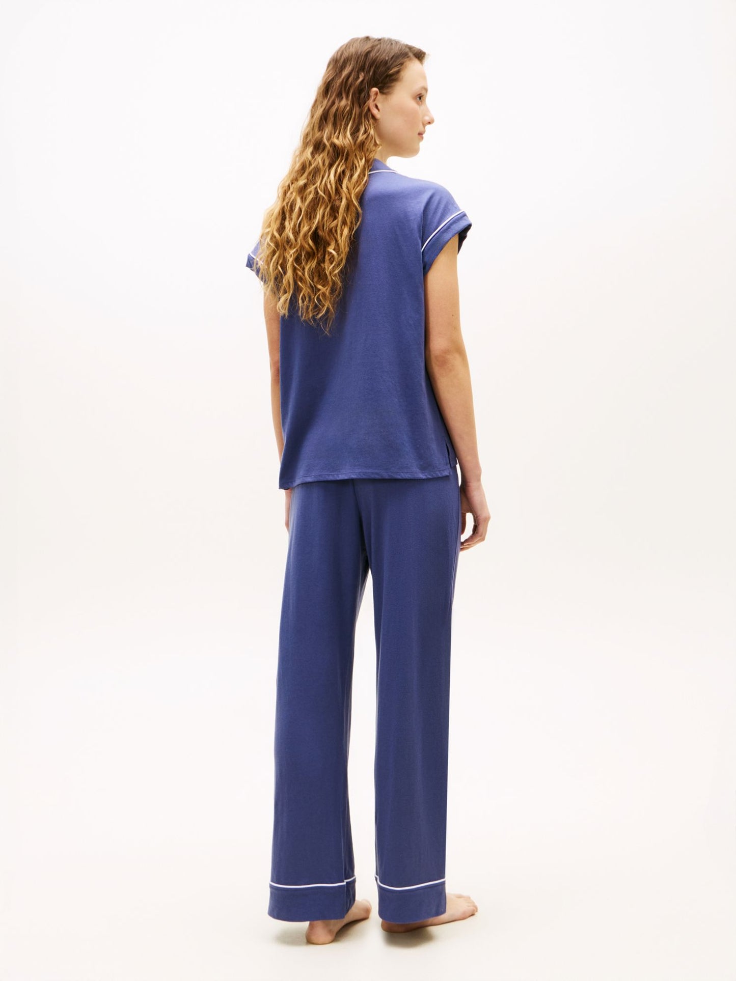 Tommy Hilfiger Short-Sleeve Shirt & Pant Sleep Set
