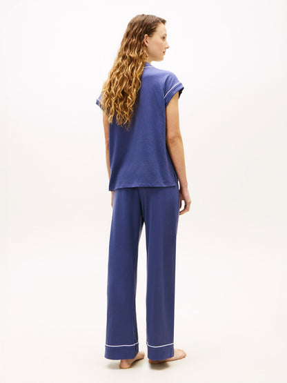 Tommy Hilfiger Short-Sleeve Shirt & Pant Sleep Set