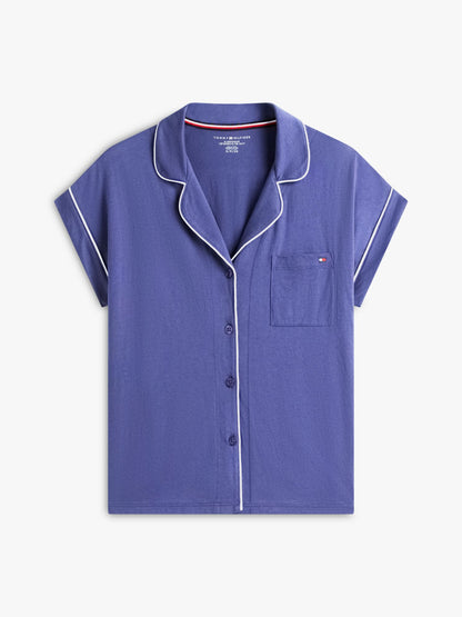 Tommy Hilfiger Short-Sleeve Shirt & Pant Sleep Set