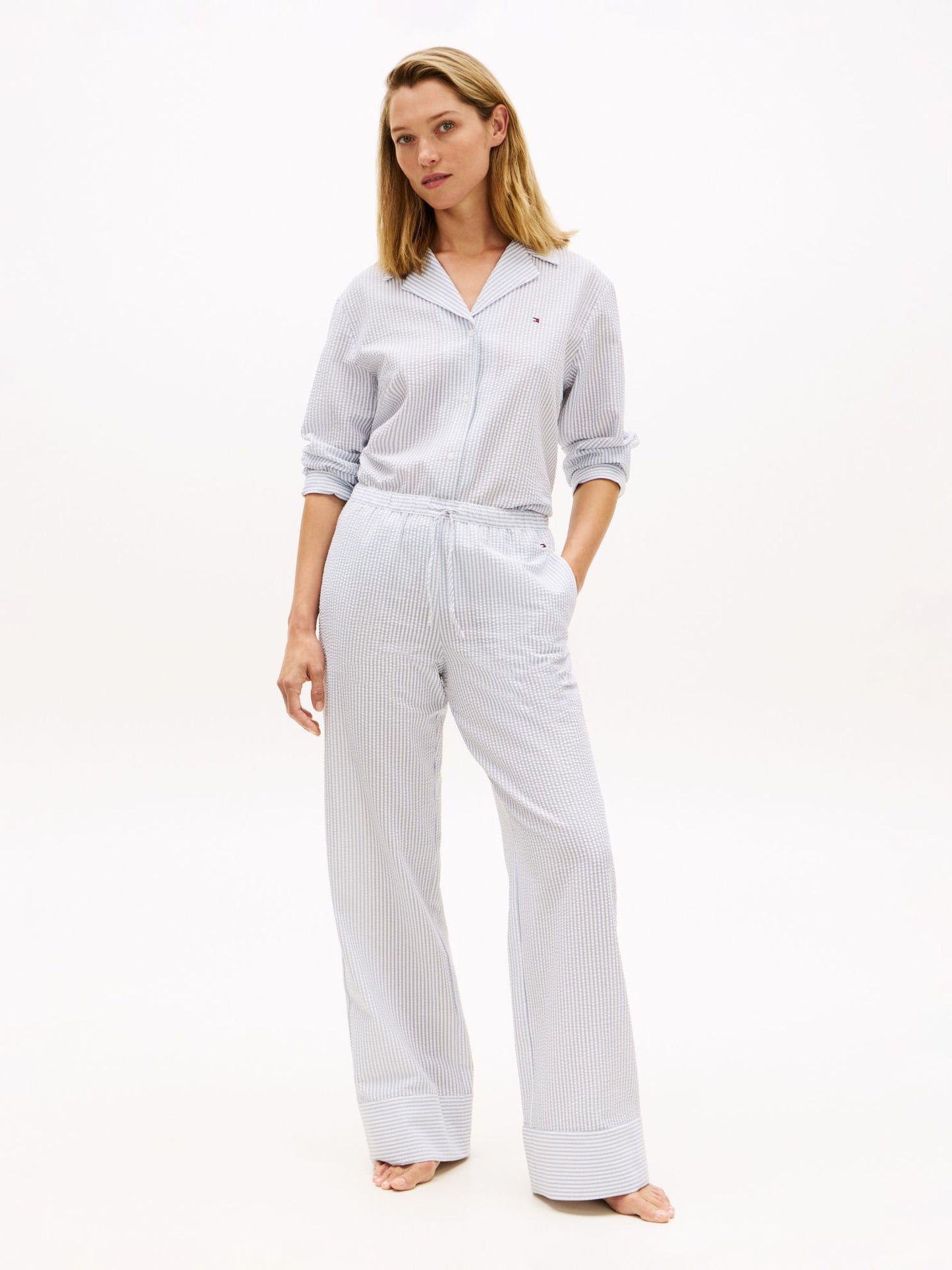 Tommy Hilfiger Stripe Seersucker Sleep Shirt