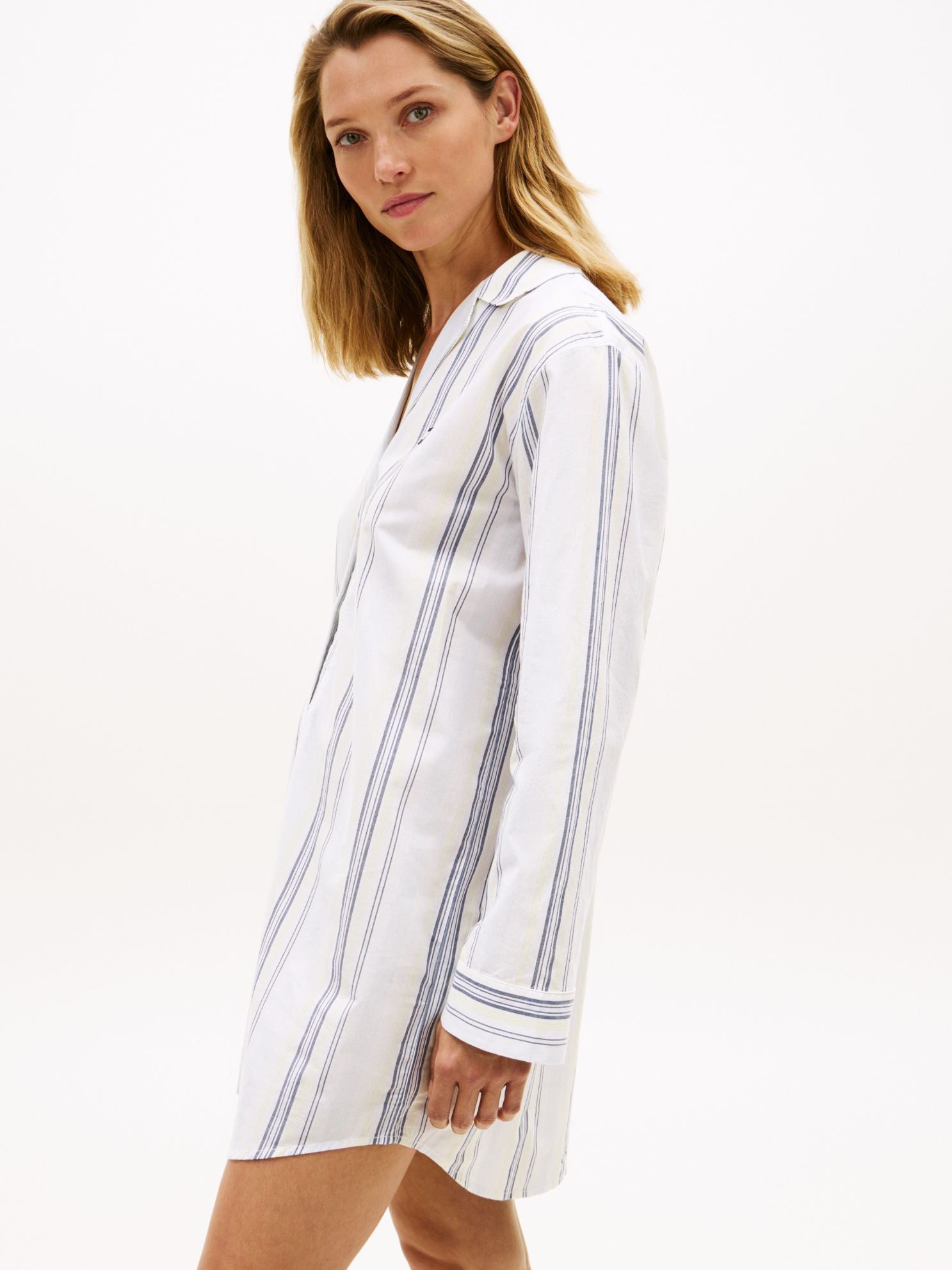 Tommy Hilfiger Striped Poplin Sleep Dress