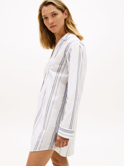 Tommy Hilfiger Striped Poplin Sleep Dress