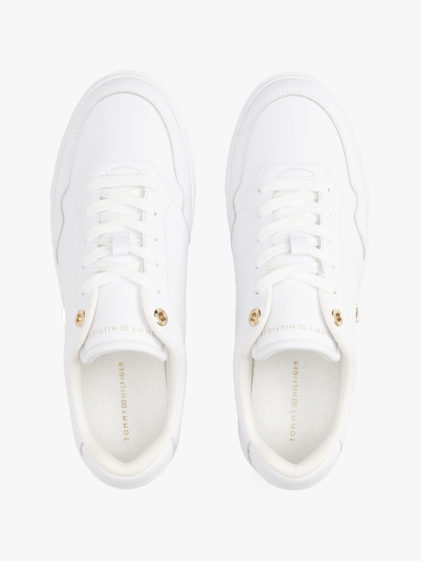 Tommy Hilfiger Metallic Accent Leather Court Sneaker