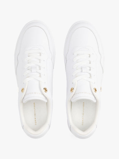 Tommy Hilfiger Metallic Accent Leather Court Sneaker