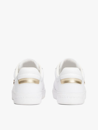 Tommy Hilfiger Metallic Accent Leather Court Sneaker