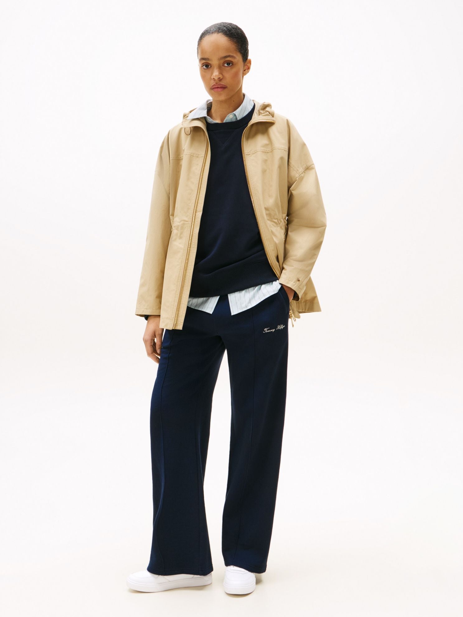 Tommy Hilfiger Metallic Accent Leather Court Sneaker