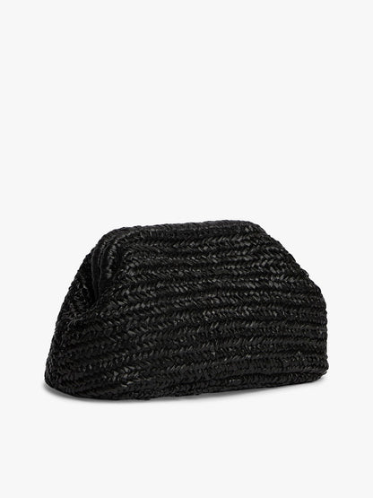 Tommy Hilfiger Script Monogram Raffia Clutch