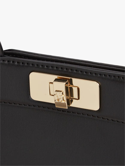 Tommy Hilfiger Monogram Turnlock Mini Satchel Bag