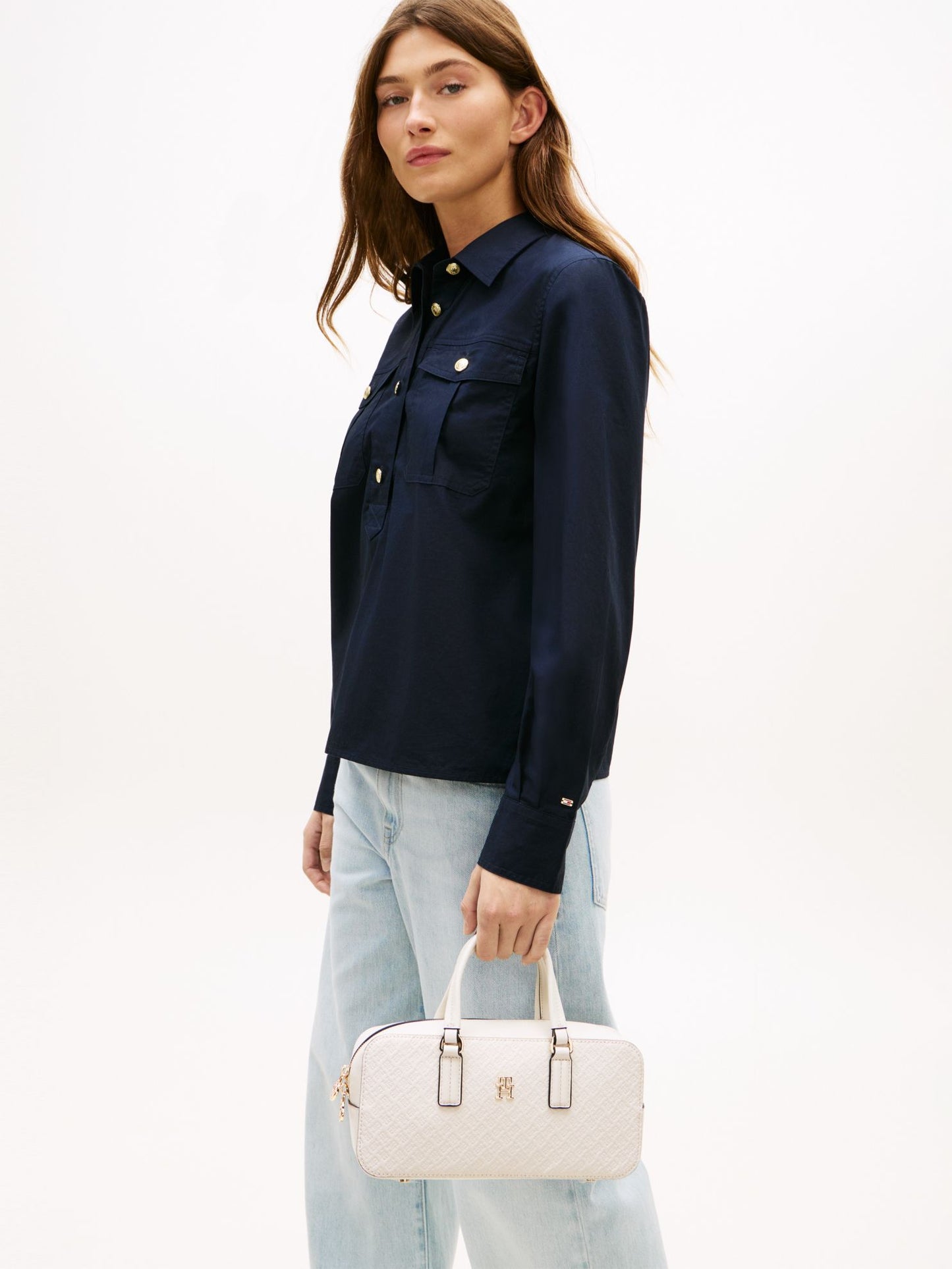 Tommy Hilfiger Allover Monogram East-West Crossbody Bag