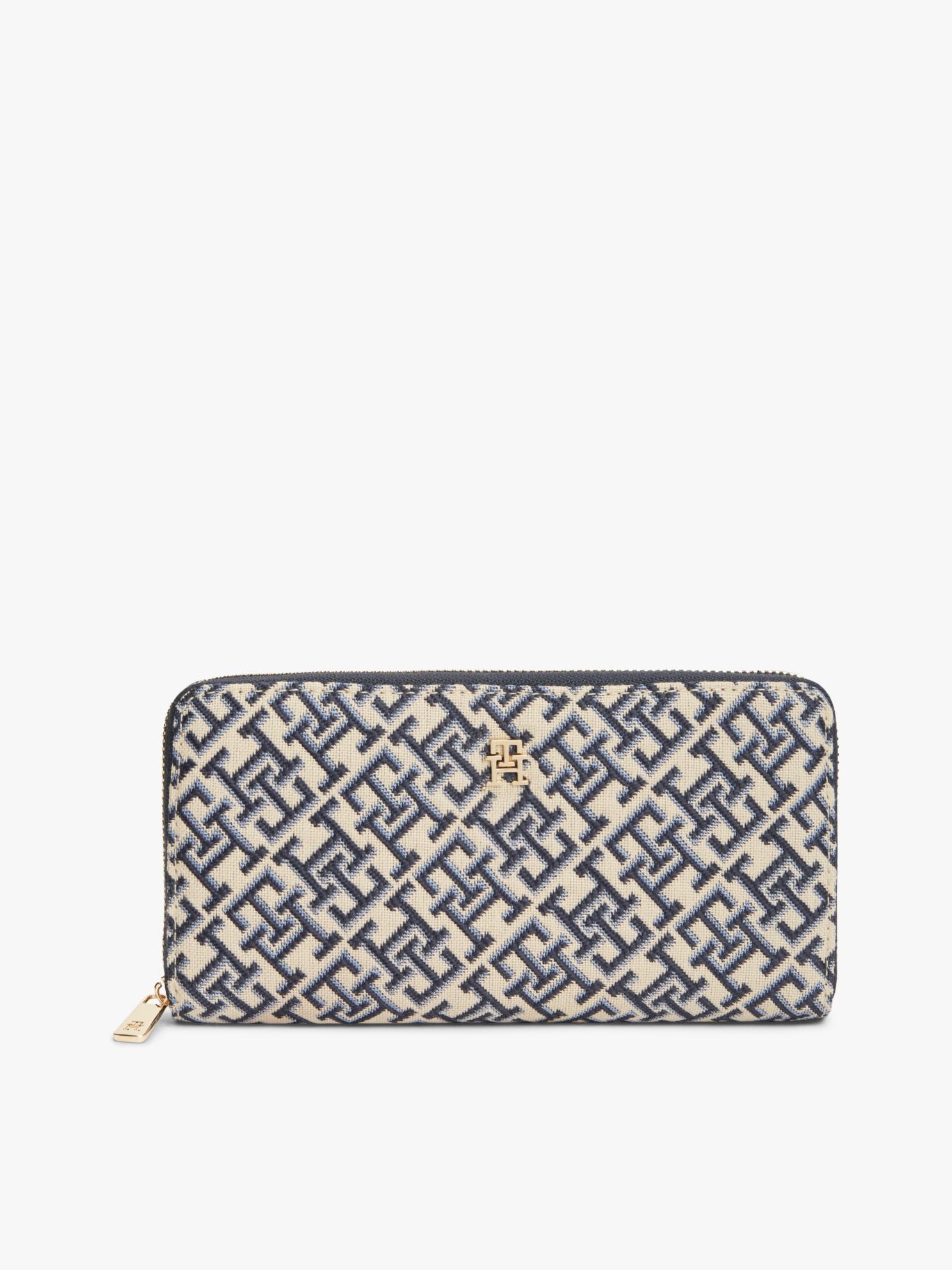 Tommy Hilfiger Monogram Jacquard Large Zip Wallet