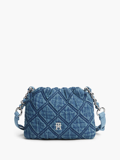 Tommy Hilfiger Quilted Denim Mini Crossbody Bag