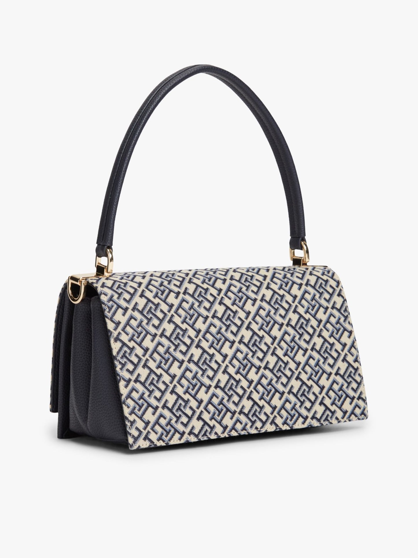Tommy Hilfiger Monogram Clasp Jacquard Crossbody Bag