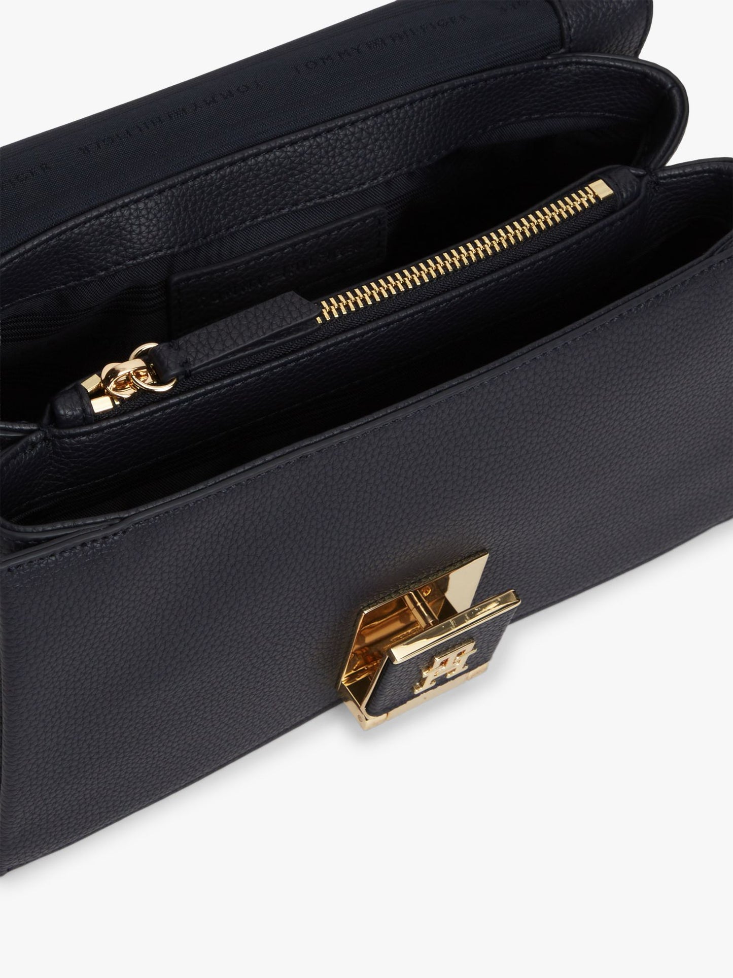 Tommy Hilfiger Monogram Clasp Jacquard Crossbody Bag