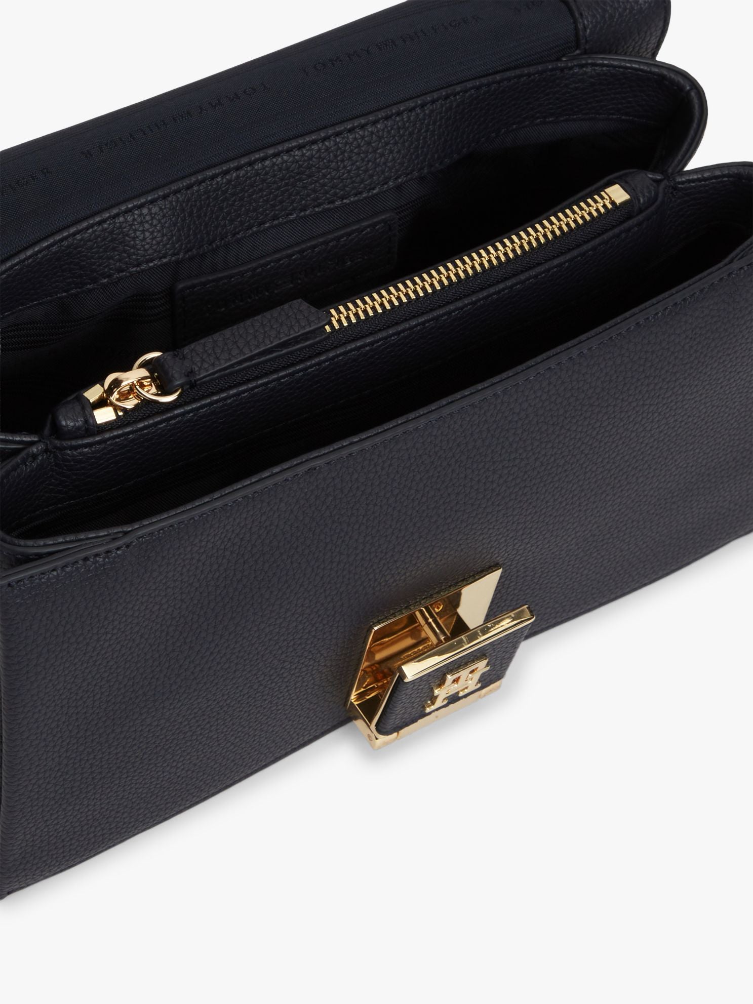 Tommy Hilfiger Monogram Clasp Jacquard Crossbody Bag