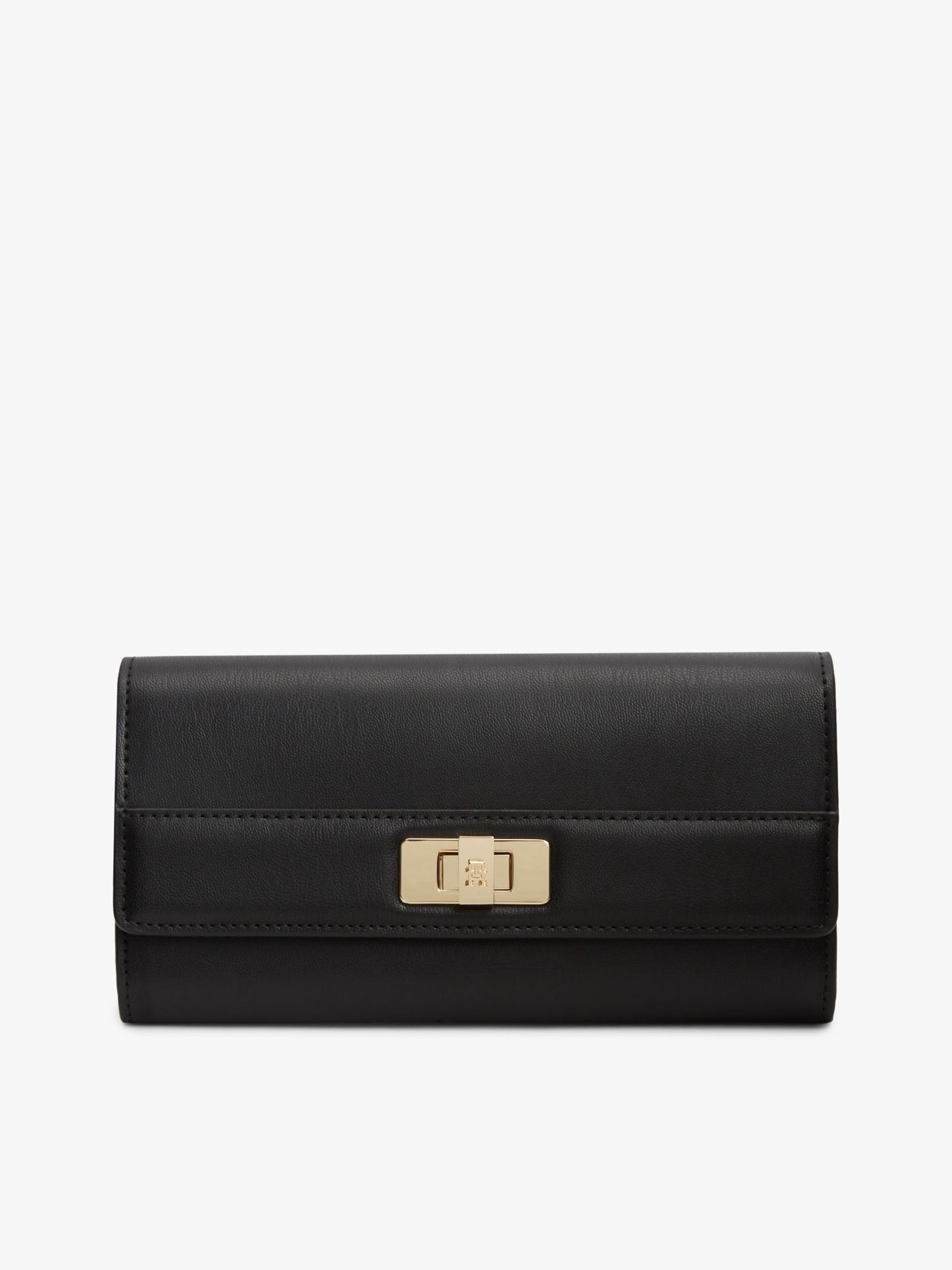 Tommy Hilfiger Monogram Turnlock Large Flap Wallet