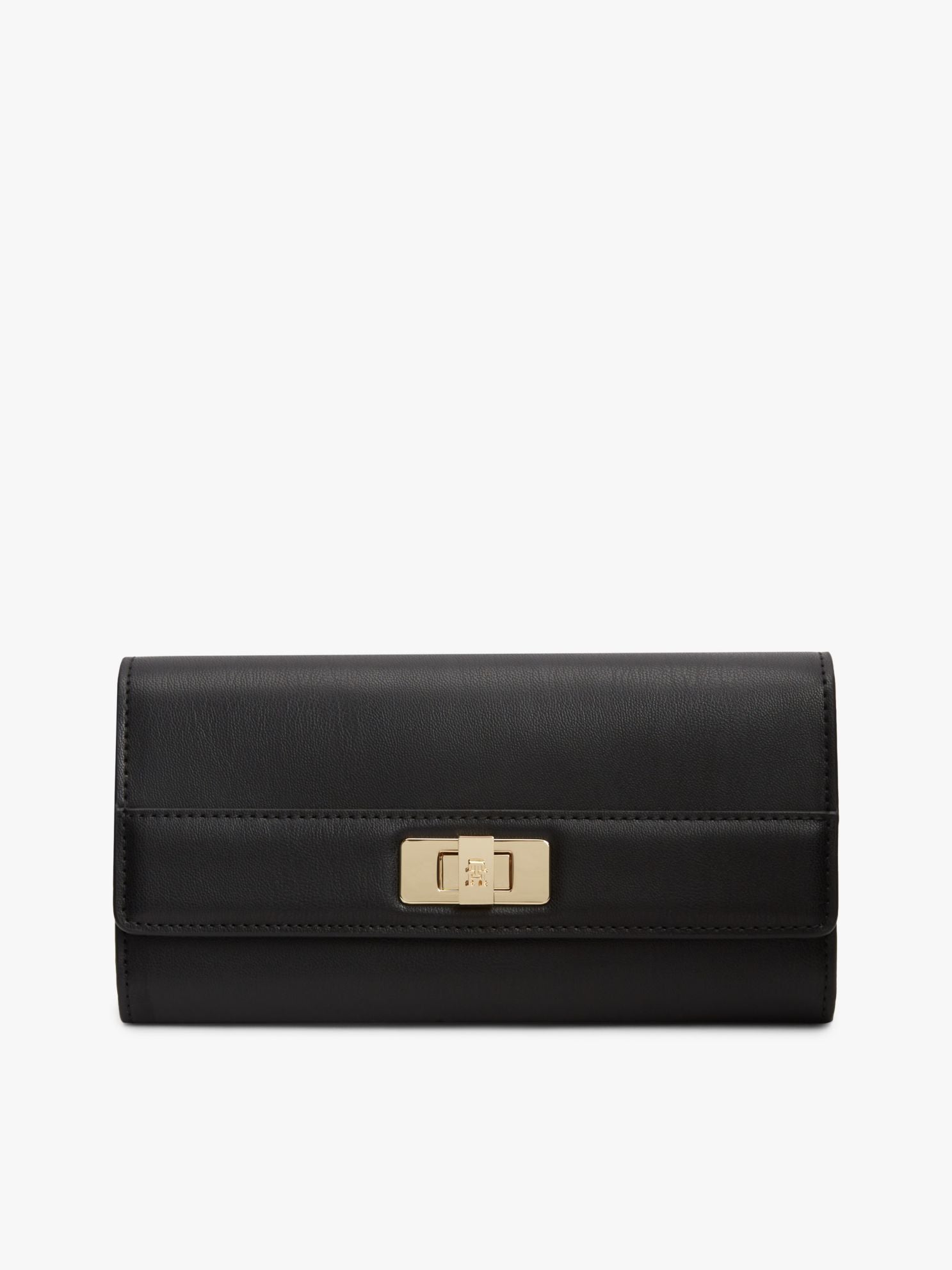 Tommy Hilfiger Monogram Turnlock Large Flap Wallet