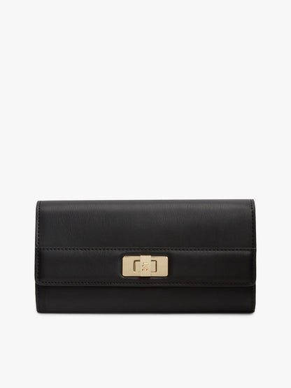Tommy Hilfiger Monogram Turnlock Large Flap Wallet