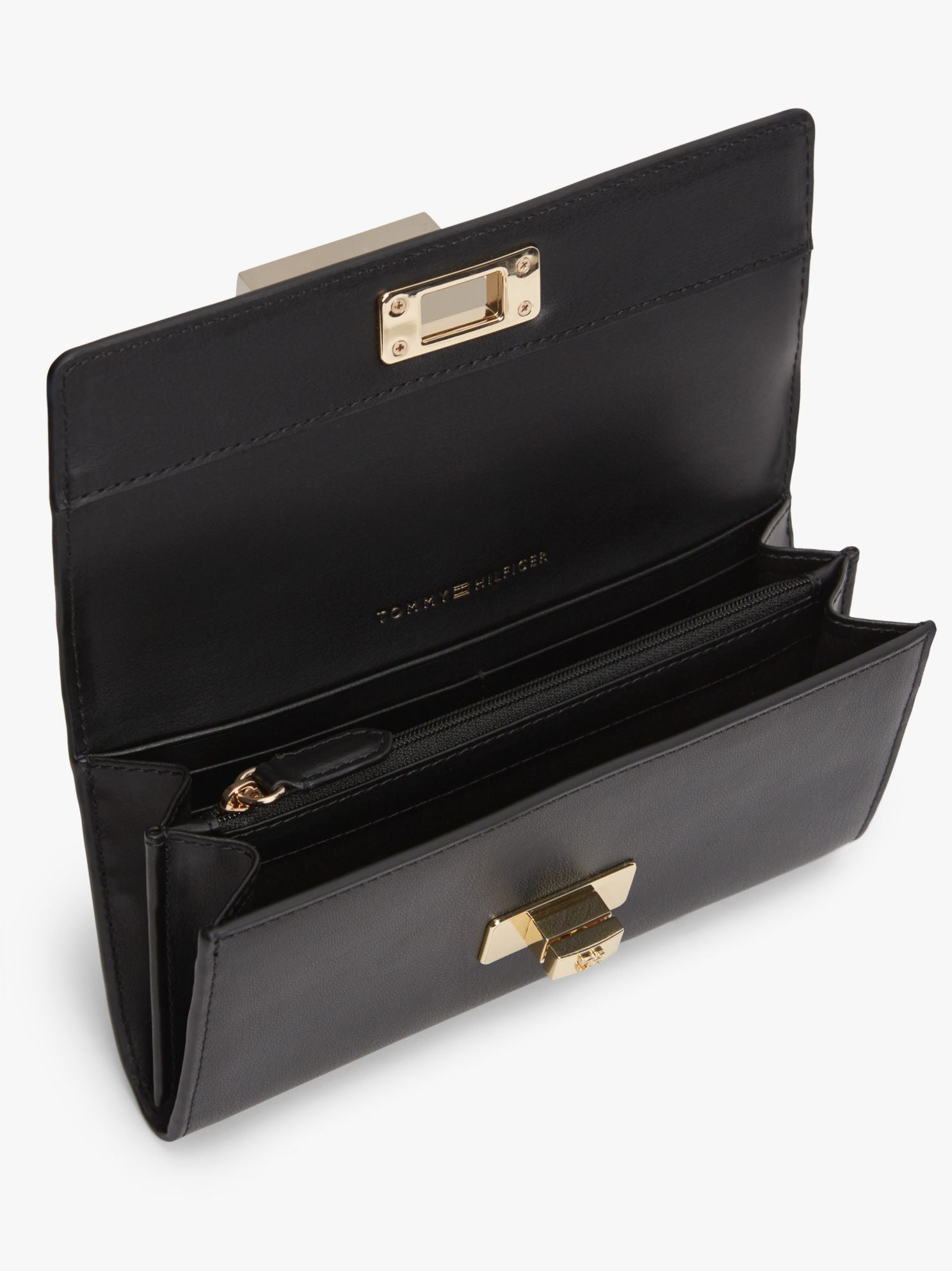 Tommy Hilfiger Monogram Turnlock Large Flap Wallet