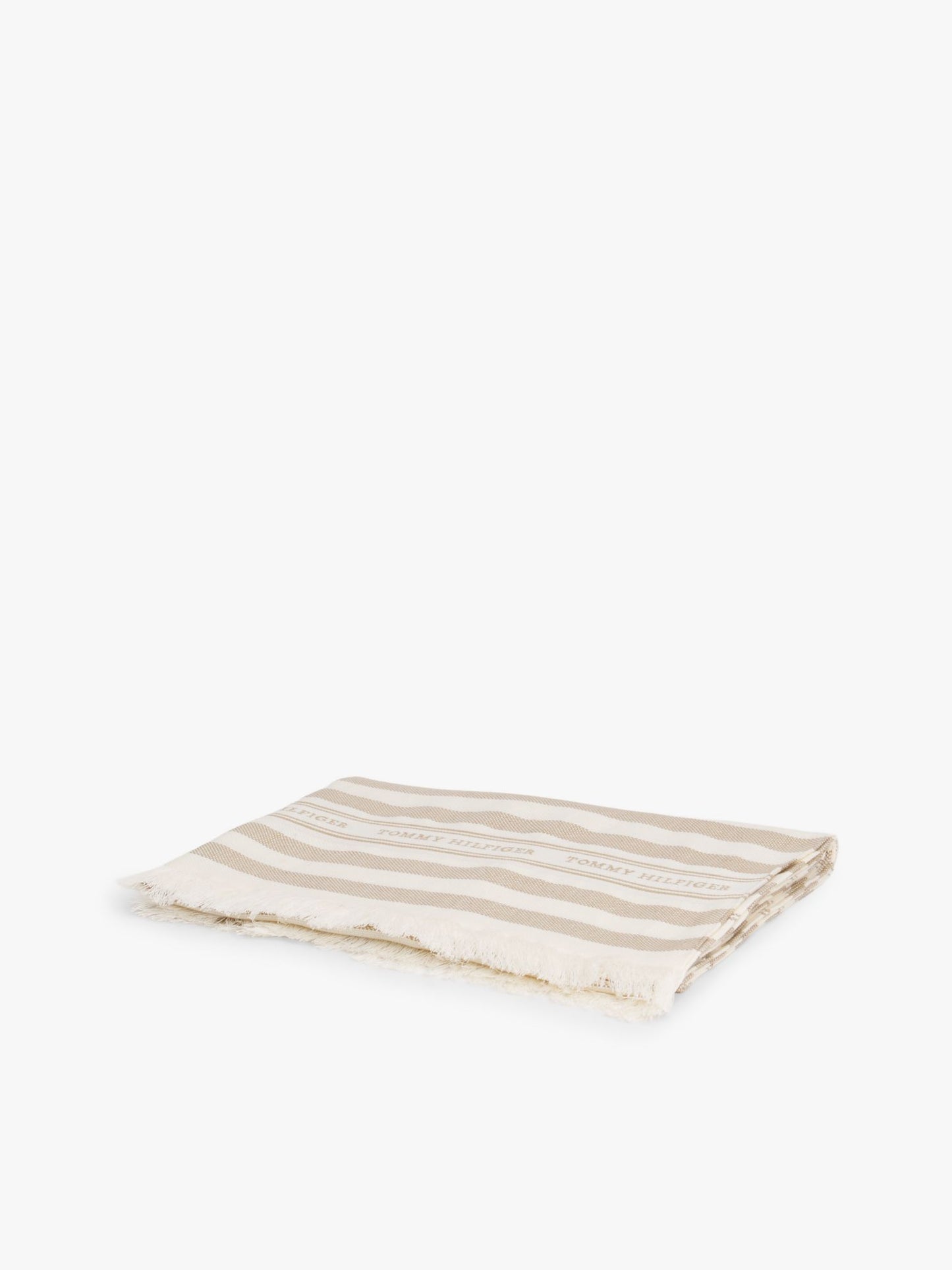 Tommy Hilfiger Stripe Cotton-Linen Blend Scarf