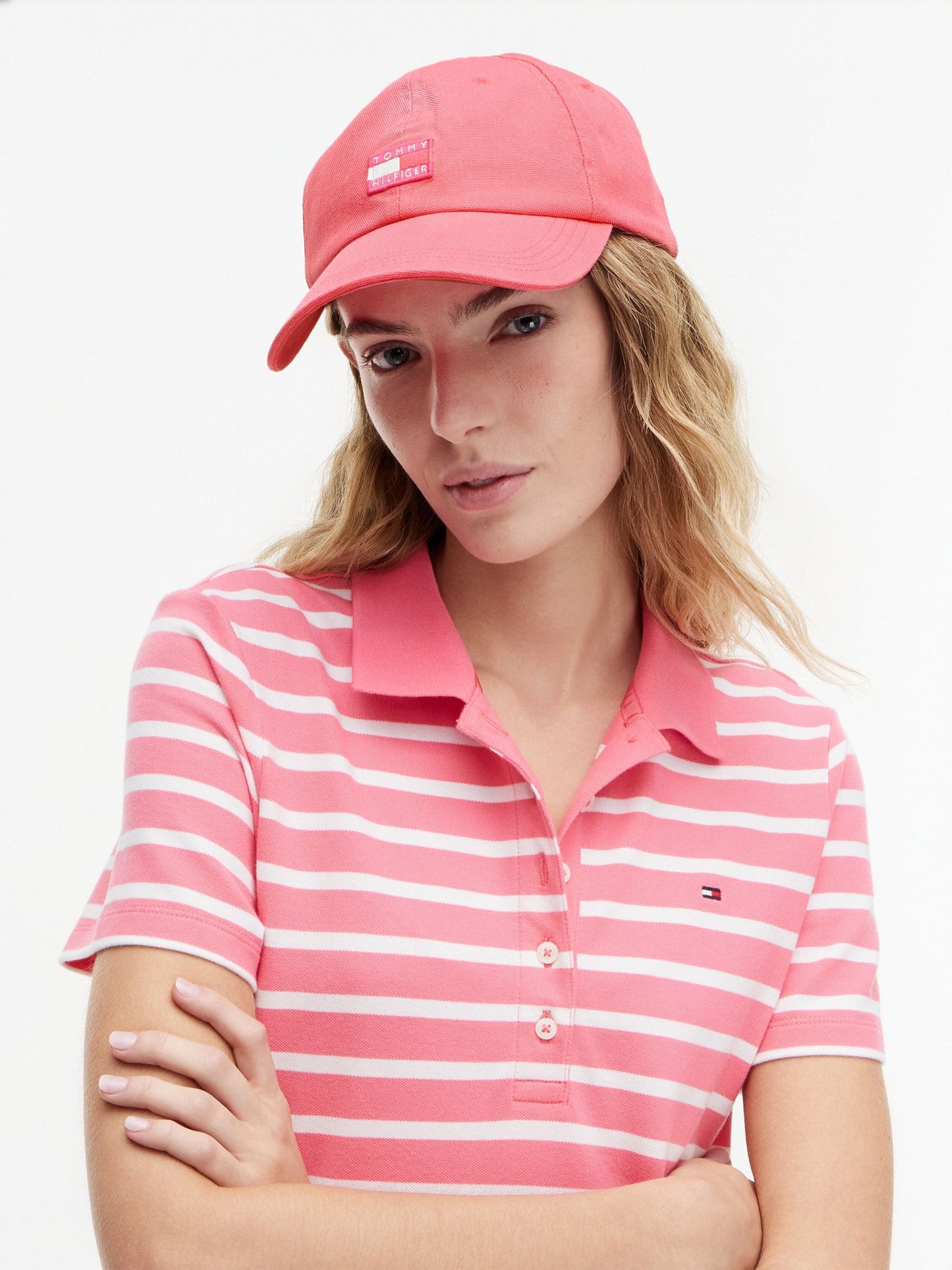 Tommy Hilfiger Tonal Flag Logo Canvas Baseball Cap