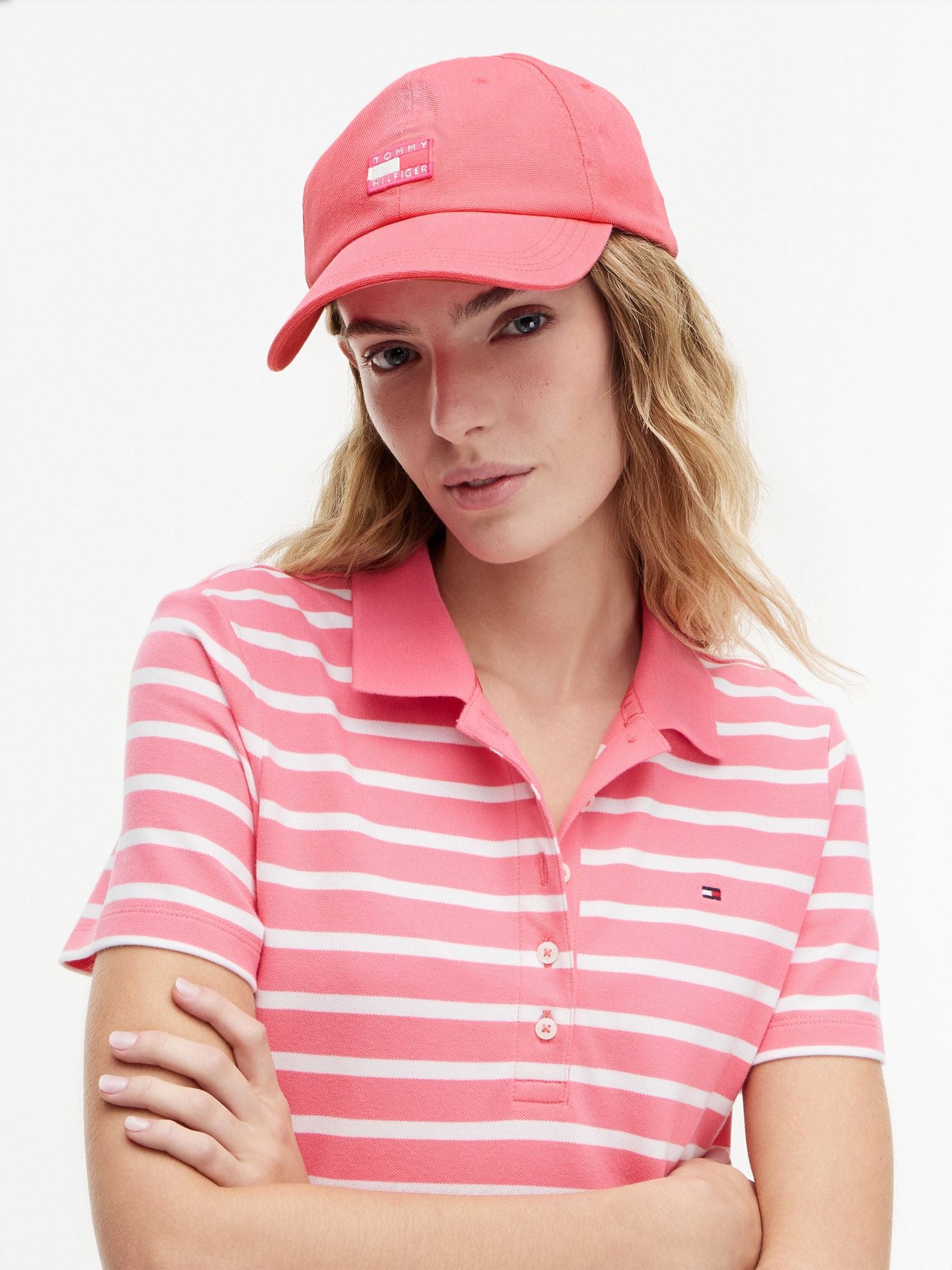Tommy Hilfiger Tonal Flag Logo Canvas Baseball Cap