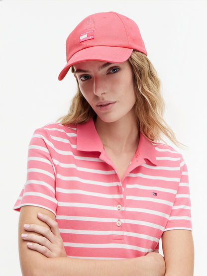 Tommy Hilfiger Tonal Flag Logo Canvas Baseball Cap