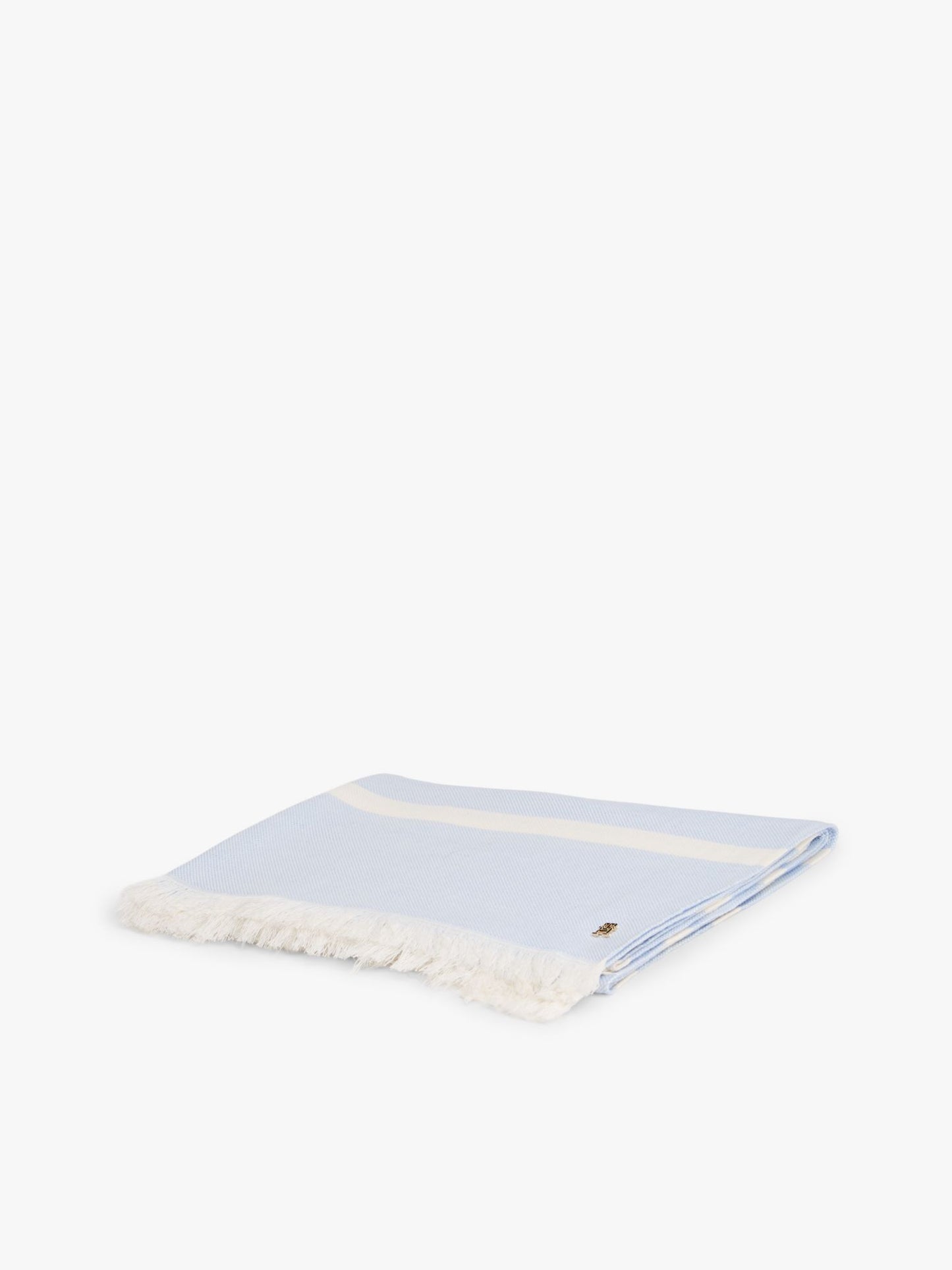 Tommy Hilfiger Striped Cotton-Linen Blend Scarf