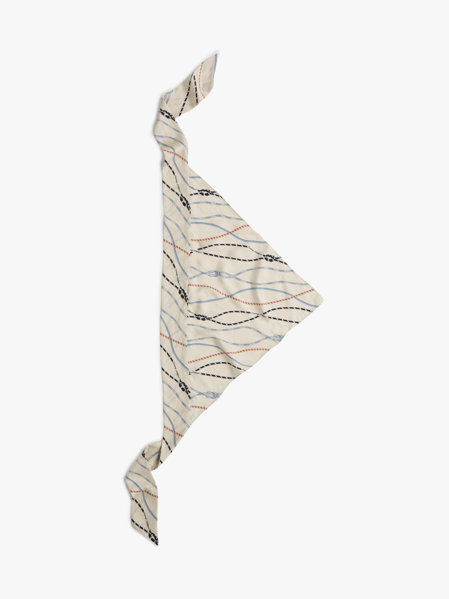 Tommy Hilfiger Nautical Rope Print Silk Scarf