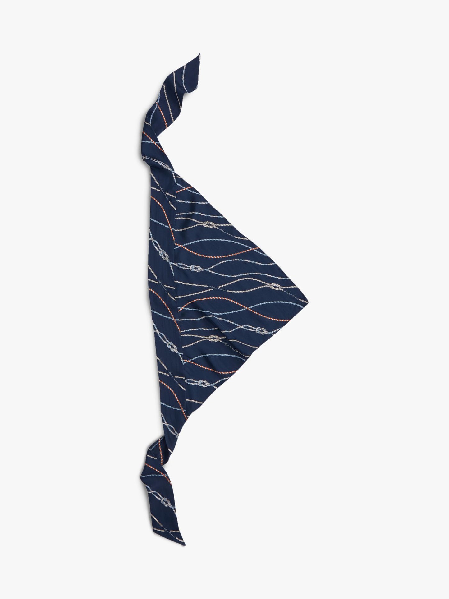 Tommy Hilfiger Nautical Rope Print Silk Scarf