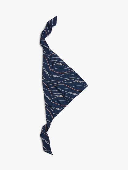 Tommy Hilfiger Nautical Rope Print Silk Scarf
