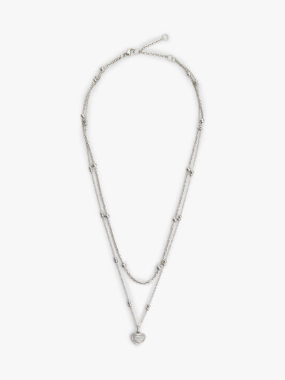 Tommy Hilfiger Heart Charm Double-Layered Necklace