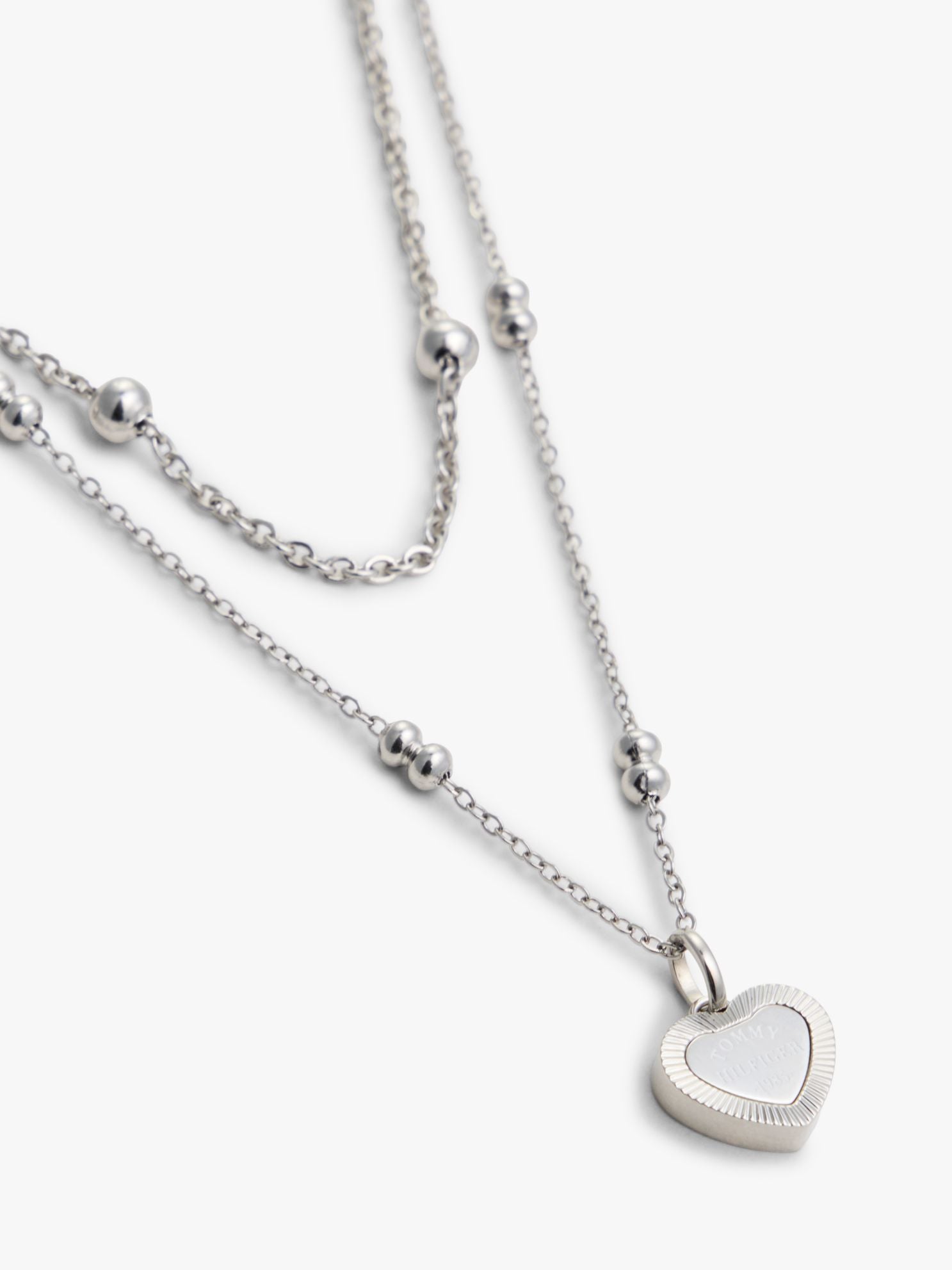 Tommy Hilfiger Heart Charm Double-Layered Necklace