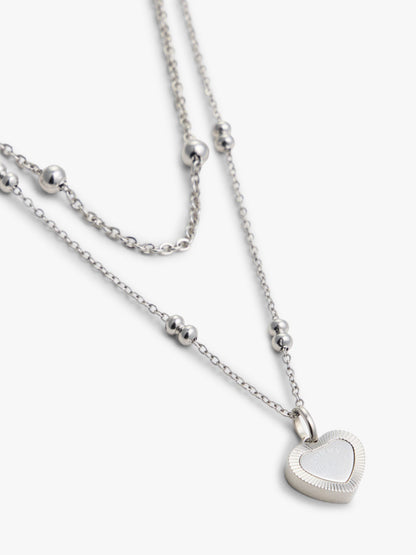 Tommy Hilfiger Heart Charm Double-Layered Necklace