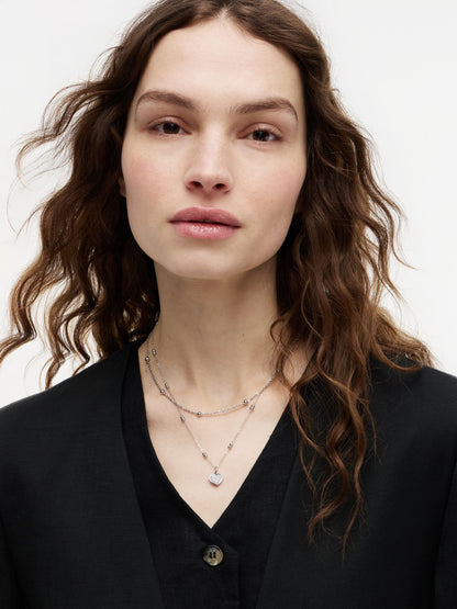 Tommy Hilfiger Heart Charm Double-Layered Necklace
