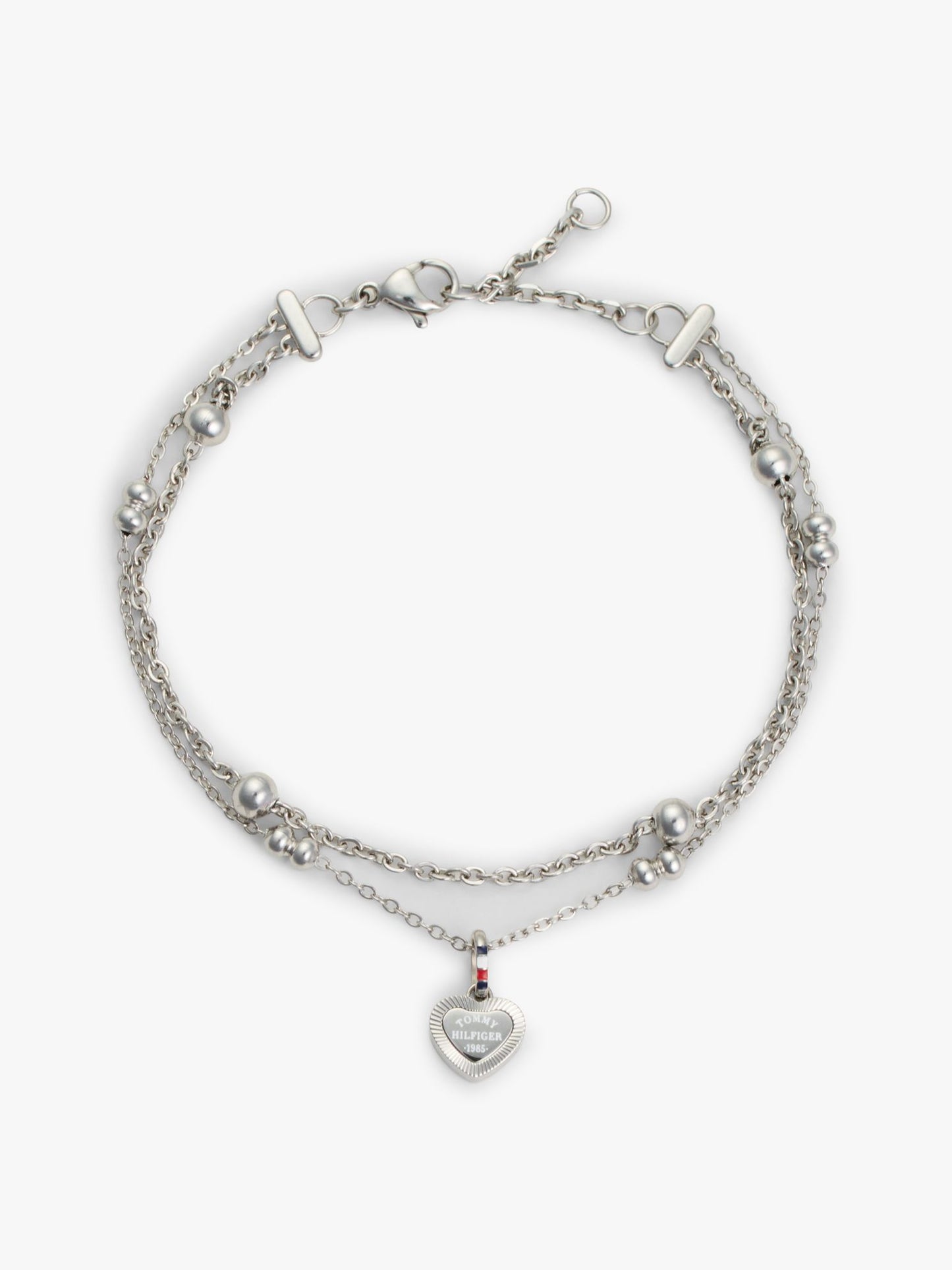Tommy Hilfiger Heart Charm Double-Layered Bracelet
