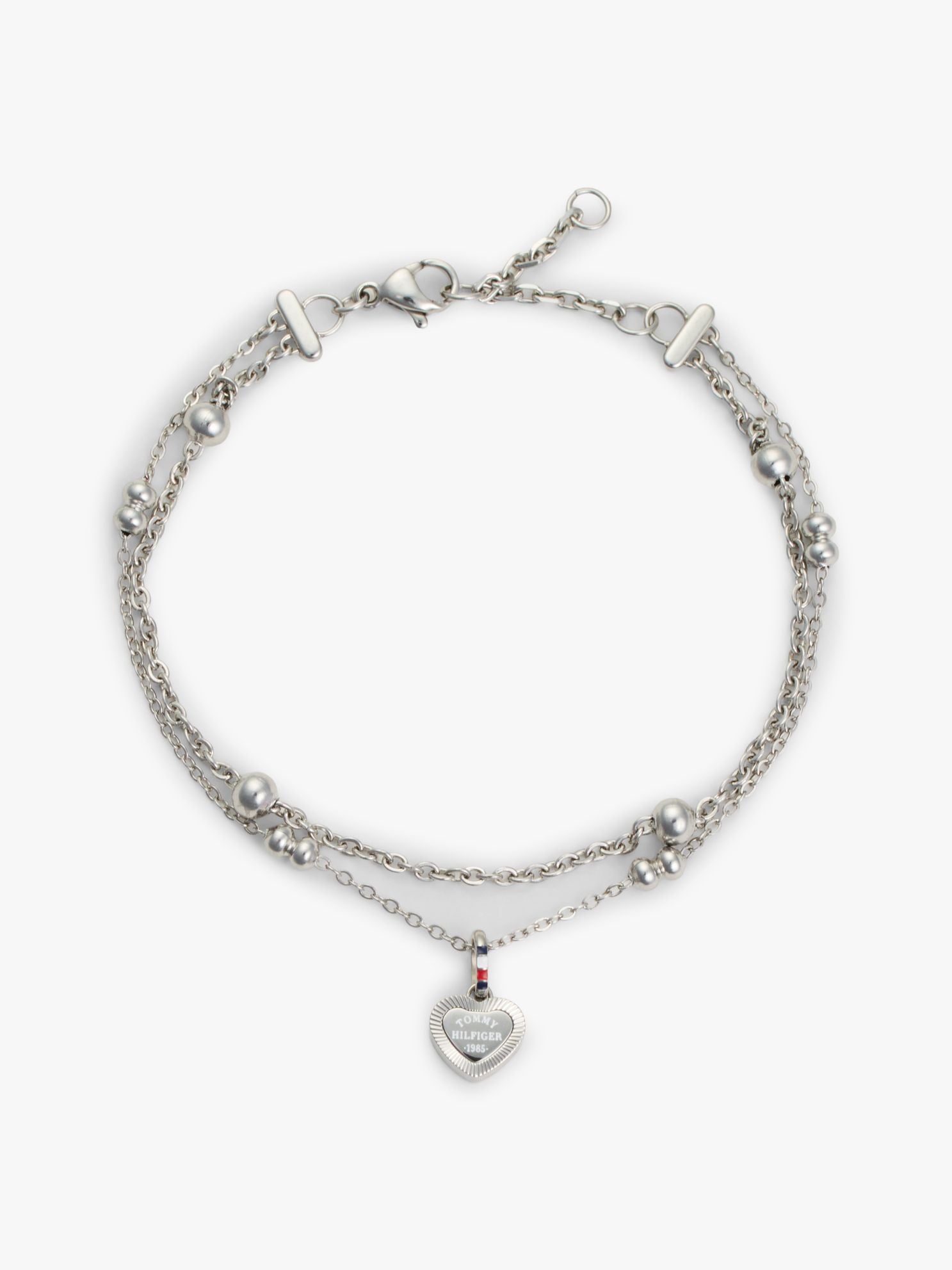 Tommy Hilfiger Heart Charm Double-Layered Bracelet