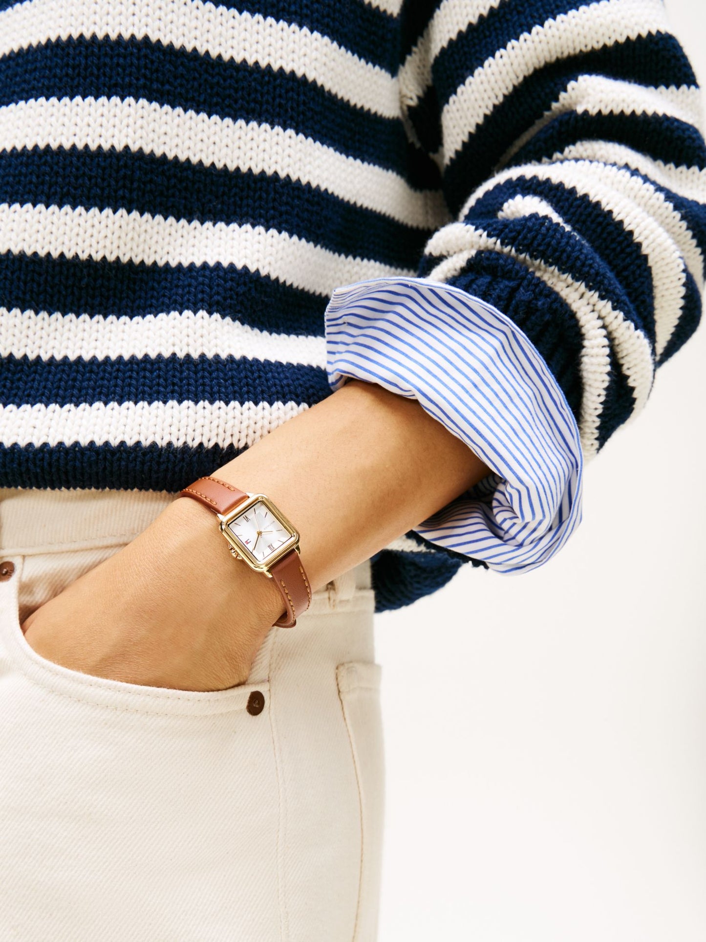 Tommy Hilfiger 24MM Leather Strap Dress Watch