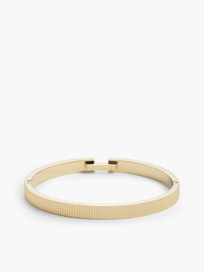 Tommy Hilfiger Signature Stripe Ridged Bangle Bracelet