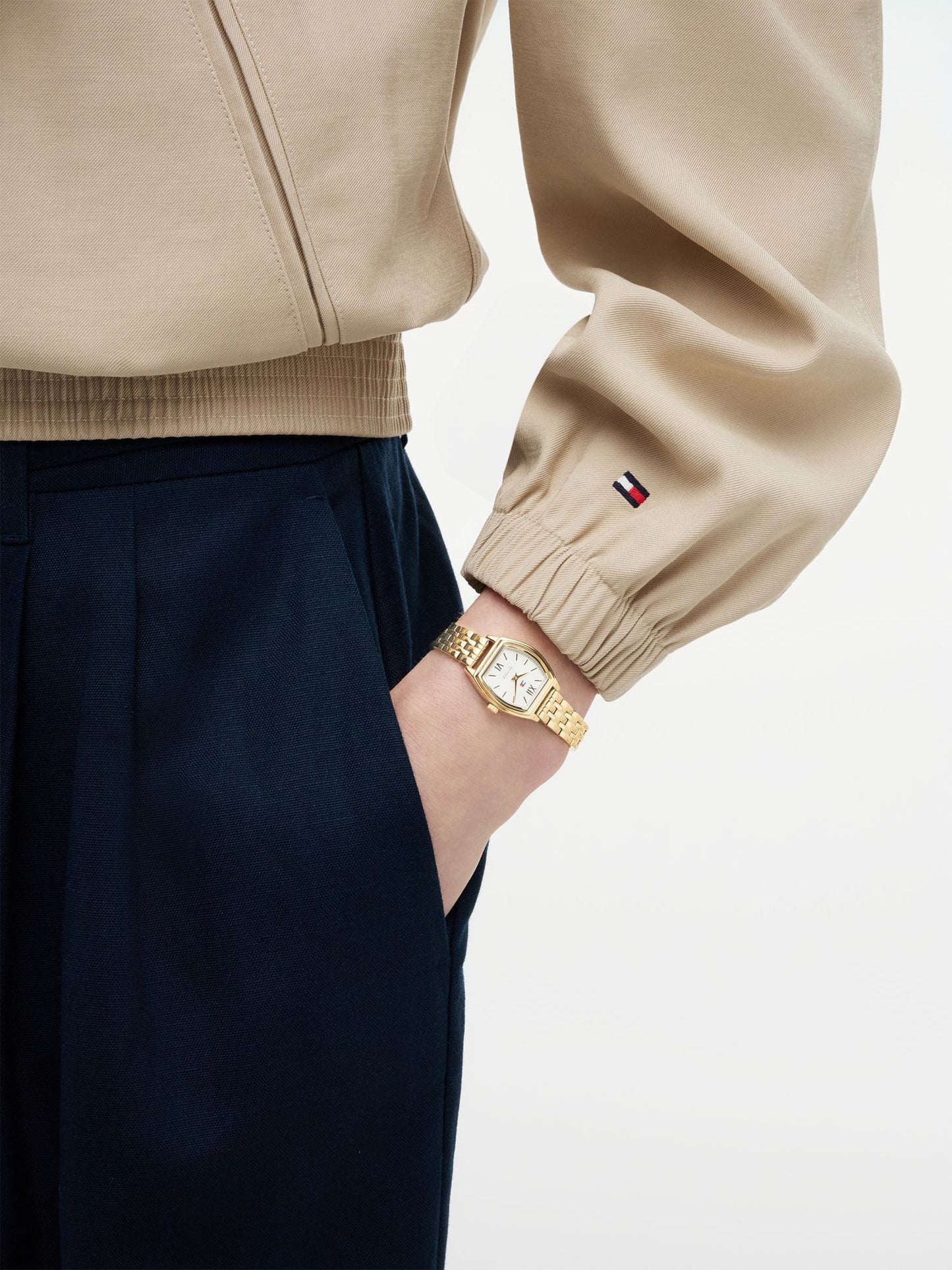 Tommy Hilfiger 21.5MM Patterned Tonneau Dress Watch