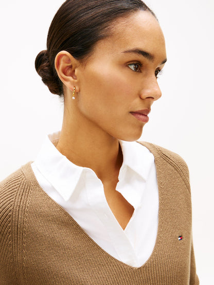 Tommy Hilfiger Crystal Accent Hoop & Stud Earring Set